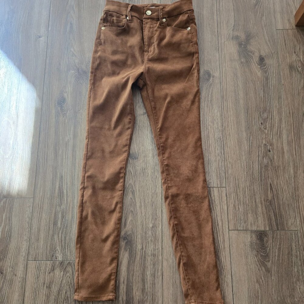 Good American Good Waist Faux Suede Pants